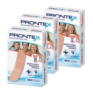 20 cerotti medi Skin Strips sterili traspiranti e resistenti Prontex