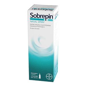 Sobrepin nasal spray: soluzione fisiologica acqua di mare per bambini ed adulti. 1 flacone da 125 ml